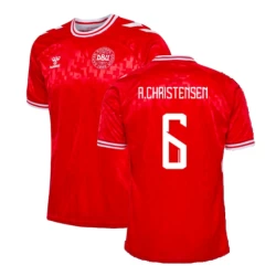 A.Christensen #6 Dänemark Fußballtrikot EM 2024 Heimtrikot Herren