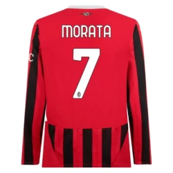 AC Milan Alvaro Morata #7 Fußballtrikot 2024-25 Heimtrikot Herren Langarm