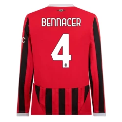 AC Milan Bennacer #4 Fußballtrikot 2024-25 Heimtrikot Herren Langarm