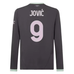 AC Milan Fußballtrikot Jovic #9 2024-25 Ausweichtrikot Herren Langarm