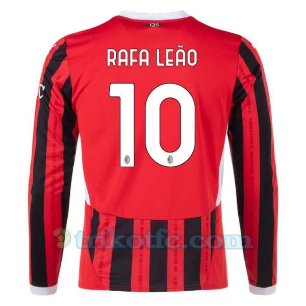 AC Milan Rafa Leao #10 Fußballtrikot 2024-25 Heimtrikot Herren Langarm