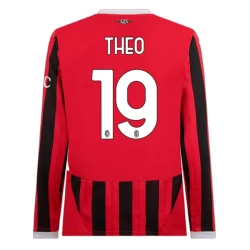 AC Milan Theo Hernández #19 Fußballtrikot 2024-25 Heimtrikot Herren Langarm