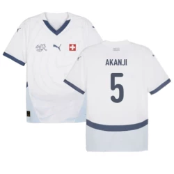 Akanji #5 Schweiz Fußballtrikot EM 2024 Auswärtstrikot Herren