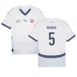 Akanji #5 Schweiz Fußballtrikots EM 2024 Auswärtstrikot Herren