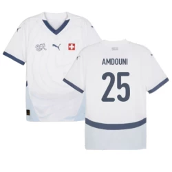 Amdouni #25 Schweiz Fußballtrikot EM 2024 Auswärtstrikot Herren