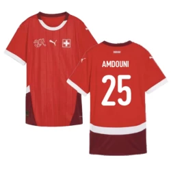 Amdouni #25 Schweiz Fußballtrikot EM 2024 Heimtrikot Herren