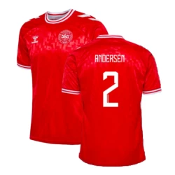 Andersen #2 Dänemark Fußballtrikot EM 2024 Heimtrikot Herren