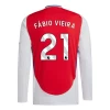 Arsenal FC Fabio Vieira #21 Fußballtrikot 2024-25 Heimtrikot Herren Langarm