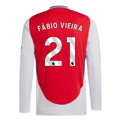 Arsenal FC Fabio Vieira #21 Fußballtrikots 2024-25 Heimtrikot Herren Langarm