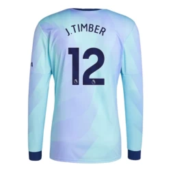 Arsenal FC Fußballtrikot J.Timber #12 2024-25 Ausweichtrikot Herren Langarm