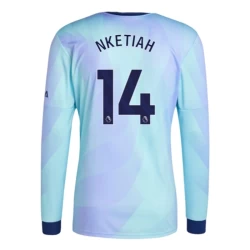 Arsenal FC Fußballtrikot Nketiah #14 2024-25 Ausweichtrikot Herren Langarm