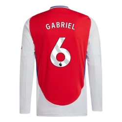 Arsenal FC Gabriel #6 Fußballtrikots 2024-25 Heimtrikot Herren Langarm