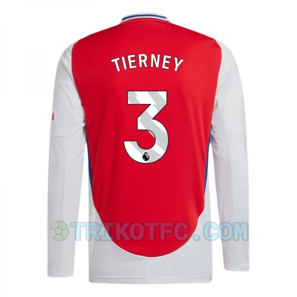 Arsenal FC Tierney #3 Fußballtrikots 2024-25 Heimtrikot Herren Langarm