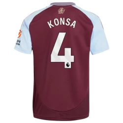 Aston Villa Konsa #4 Fußballtrikot 2024-25 Heimtrikot Herren