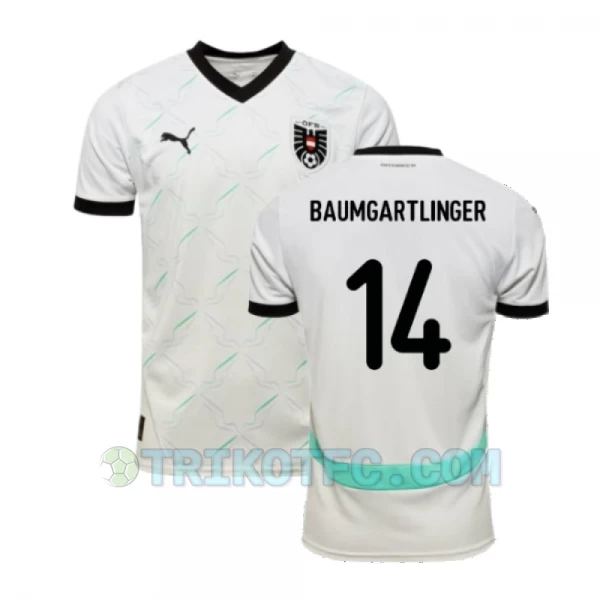 Baumgartlinger #14 Österreich Fußballtrikots EM 2024 Auswärtstrikot Herren