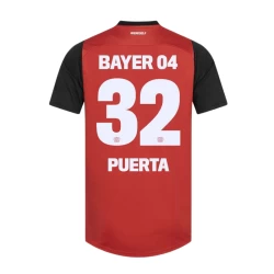 Bayer 04 Leverkusen Puerta #32 Fußballtrikots 2024-25 Heimtrikot Herren