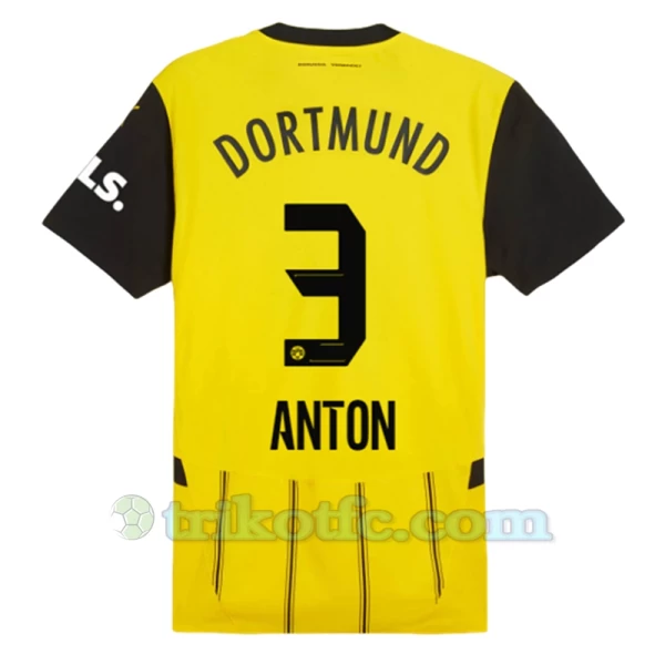 BVB Borussia Dortmund Anton #3 Fußballtrikot 2024-25 Heimtrikot Herren