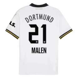 BVB Borussia Dortmund Fußballtrikot Donyell Malen #21 2024-25 Ausweichtrikot Herren