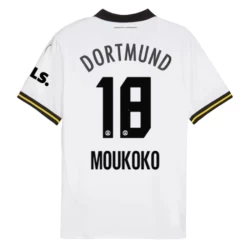 BVB Borussia Dortmund Fußballtrikot Moukoko #18 2024-25 Ausweichtrikot Herren