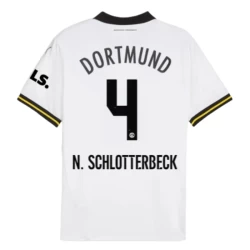 BVB Borussia Dortmund Fußballtrikot N.Schlotterbeck #4 2024-25 Ausweichtrikot Herren