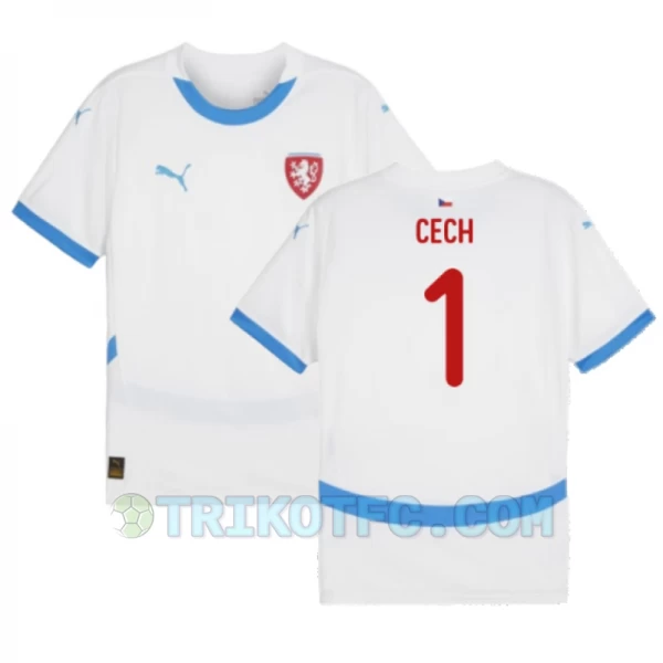 Cech #1 Tschechien Fußballtrikots EM 2024 Auswärtstrikot Herren