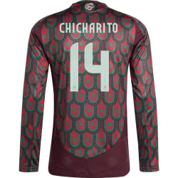 Chicharito #14 Mexiko Fußballtrikot Copa America 2024 Heimtrikot Herren Langarm