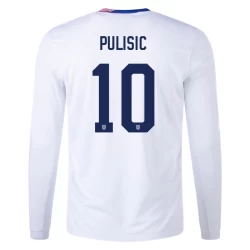 Christian Pulisic #10 USA Fußballtrikot Copa America 2024 Heimtrikot Herren Langarm