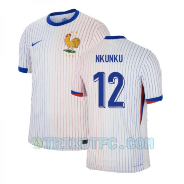 Christopher Nkunku #12 Frankreich Fußballtrikots EM 2024 Auswärtstrikot Herren