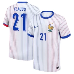 Clauss #21 Frankreich Fußballtrikot EM 2024 Auswärtstrikot Herren