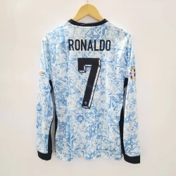 Cristiano Ronaldo #7 Portugal Fußballtrikot EM 2024 Auswärtstrikot Herren Langarm