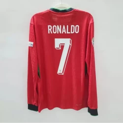 Cristiano Ronaldo #7 Portugal Fußballtrikots EM 2024 Heimtrikot Herren Langarm