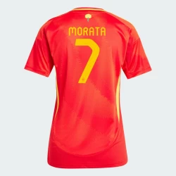 Damen Alvaro Morata #7 Spanien Fußballtrikot EM 2024 Heimtrikot