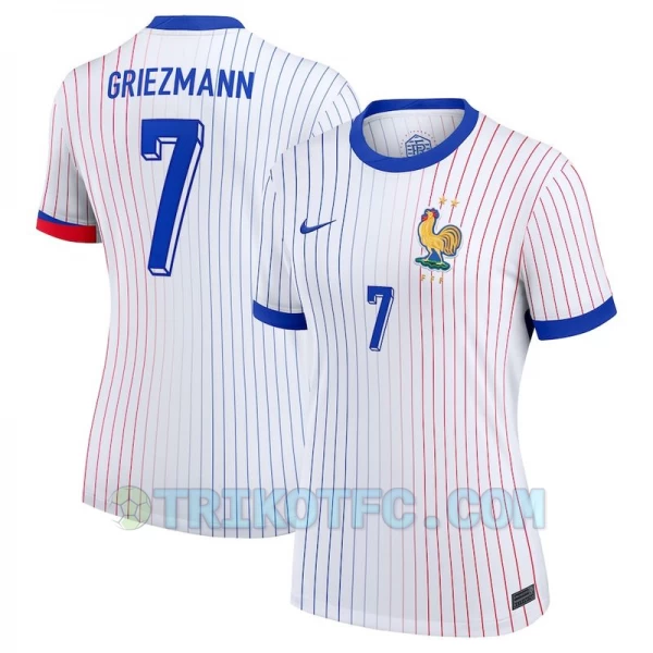Damen Antoine Griezmann #7 Frankreich Fußballtrikots EM 2024 Auswärtstrikot