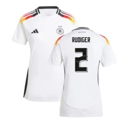 Damen Antonio Rudiger #2 Deutschland Fußballtrikot EM 2024 Heimtrikot