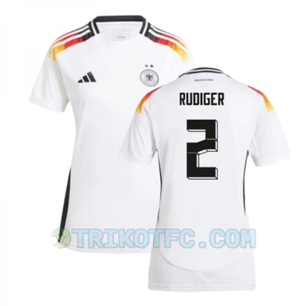 Damen Antonio Rudiger #2 Deutschland Fußballtrikots EM 2024 Heimtrikot