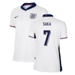 Damen Bukayo Saka #7 England Fußballtrikot EM 2024 Heimtrikot