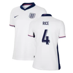 Damen Declan Rice #4 England Fußballtrikot EM 2024 Heimtrikot