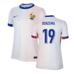 Damen Karim Benzema #19 Frankreich Fußballtrikots EM 2024 Auswärtstrikot