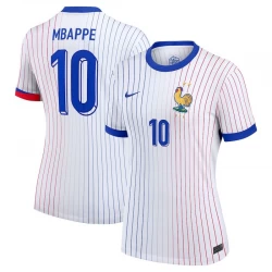 Damen Kylian Mbappé #10 Frankreich Fußballtrikots EM 2024 Auswärtstrikot
