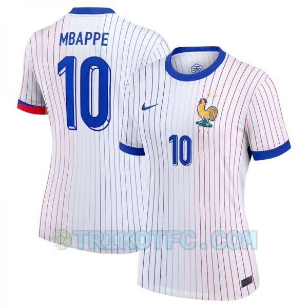 Damen Kylian Mbappé #10 Frankreich Fußballtrikots EM 2024 Auswärtstrikot