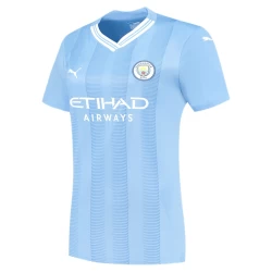 Damen Manchester City Fußballtrikot 2023-24 Heimtrikot