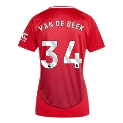 Damen Manchester United Van De Beek #34 Fußballtrikot 2024-25 Heimtrikot