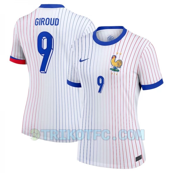 Damen Olivier Giroud #9 Frankreich Fußballtrikots EM 2024 Auswärtstrikot