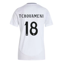 Damen Real Madrid Tchouameni #18 Fußballtrikot 2024-25 Heimtrikot