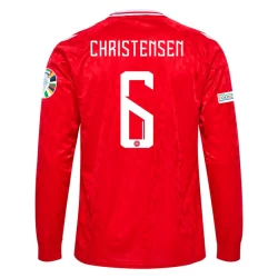 Dänemark Christensen #6 Fußballtrikot 2024 Heimtrikot Herren Langarm