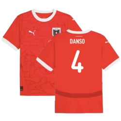 Danso #4 Österreich Fußballtrikot EM 2024 Heimtrikot Herren