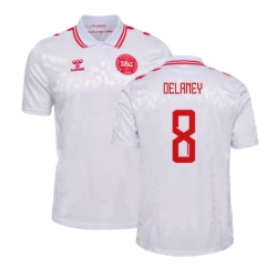 Delaney #8 Dänemark Fußballtrikot EM 2024 Auswärtstrikot Herren