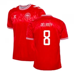 Delaney #8 Dänemark Fußballtrikots EM 2024 Heimtrikot Herren