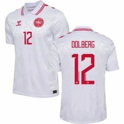 Dolberg #12 Dänemark Fußballtrikot EM 2024 Auswärtstrikot Herren