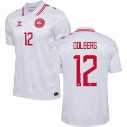 Dolberg #12 Dänemark Fußballtrikots EM 2024 Auswärtstrikot Herren